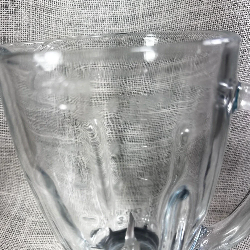 Oster Blender Replacement Glass Jar Complete Lid Blade Base Cap 6 Cup Pitcher